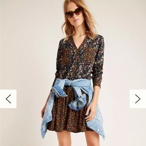 Anthropologie Maeve Marlie Button Front Dress Size 2